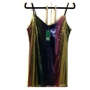 Cocktail sequin ombré dress